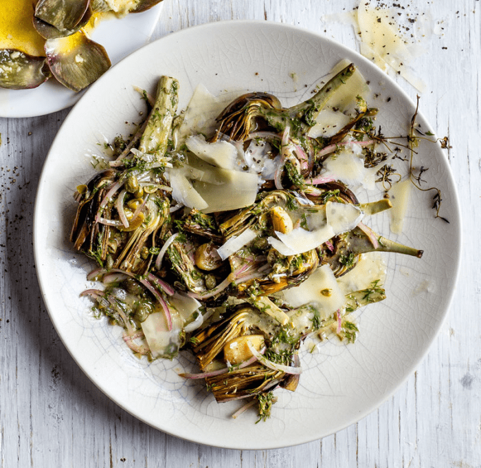 Roasted Artichokes with Lemon and Dill Vinaigrette Real Meal Revolution
